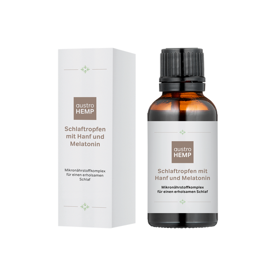 Schlaftropfen mit Hanf und Melatonin