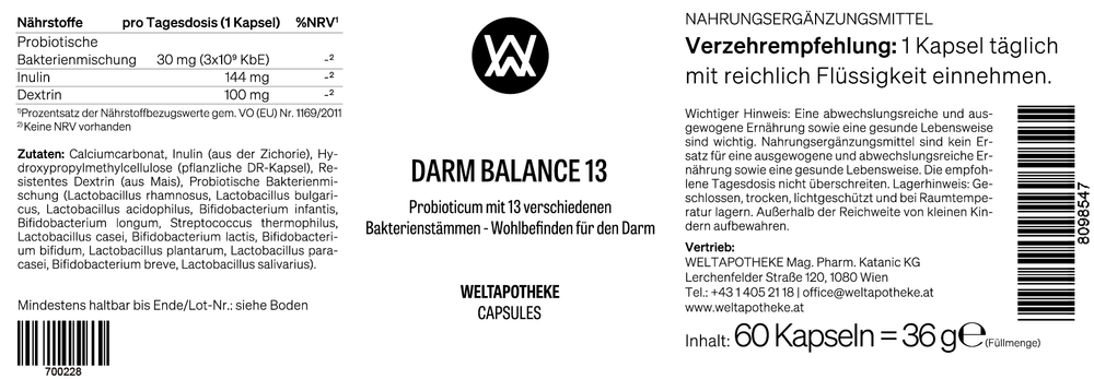 DARM BALANCE 13 PROBIOTIC
