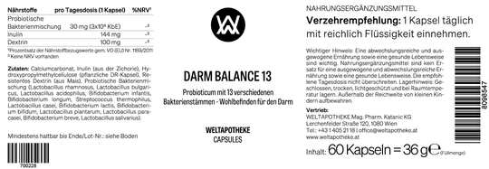 DARM BALANCE 13 PROBIOTIC