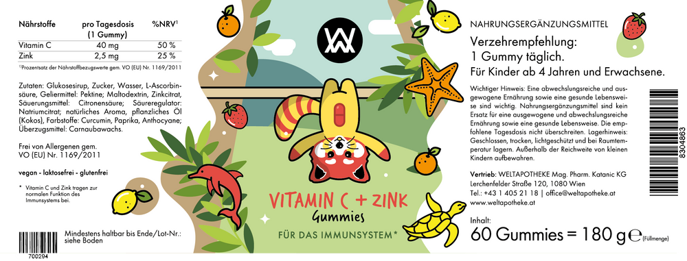CARAMELLE GOMMOSE VITAMINA C + ZINCO